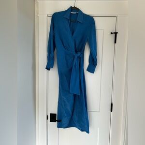 & Other Stories - Elegant Blue Wrap Dress